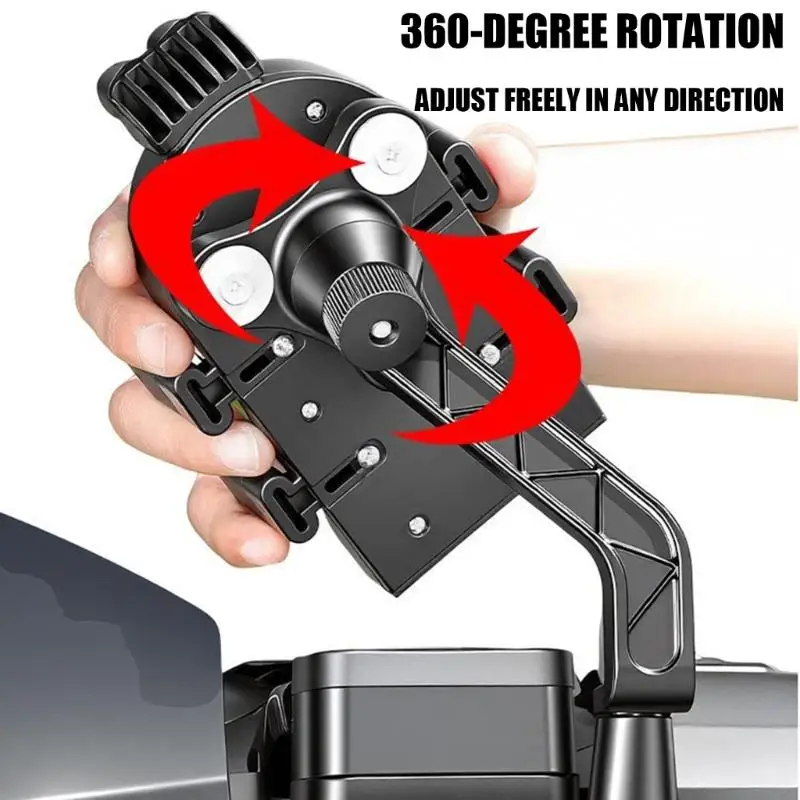 M76E Universeller Motorrad-Handyhalter mit Air Shock Absorb-Technologie und Schnellverschluss-Design für reibungslose Navigation – Detail 10