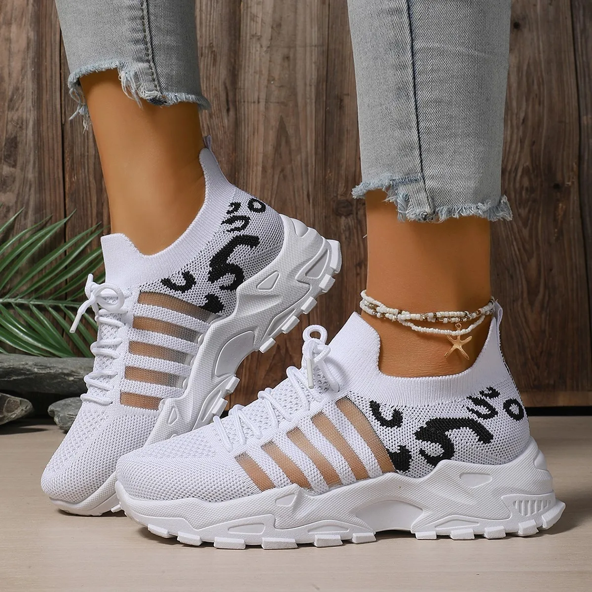 

Женские кроссовки 2026 [с леопардовым принтом] Легкие и дышащие повседневные женские кроссовки. Распродажа женской обуви.