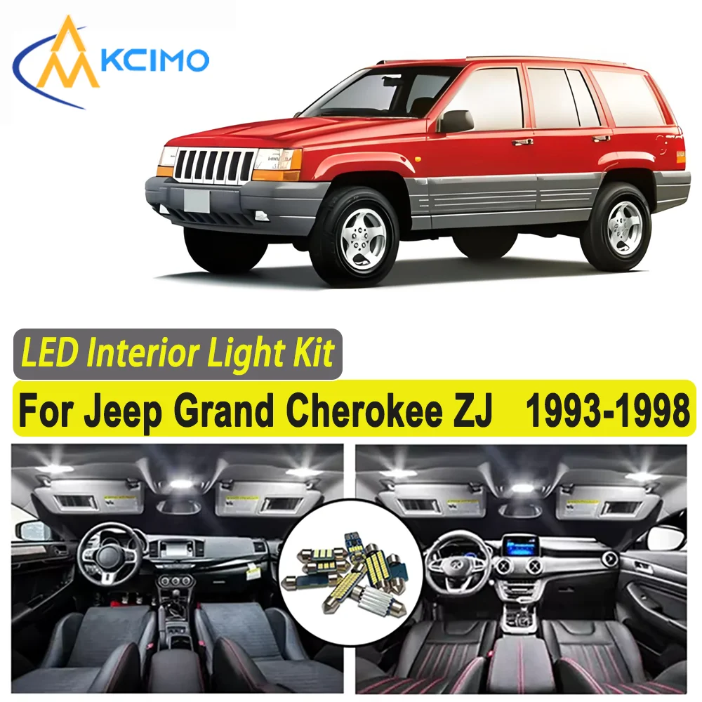

Kcimo LED For Jeep Grand Cherokee ZJ (1993-1998) Premium Bright LED Interior Dome Map Trunk Light Kit Car Led Lamps New Canbus