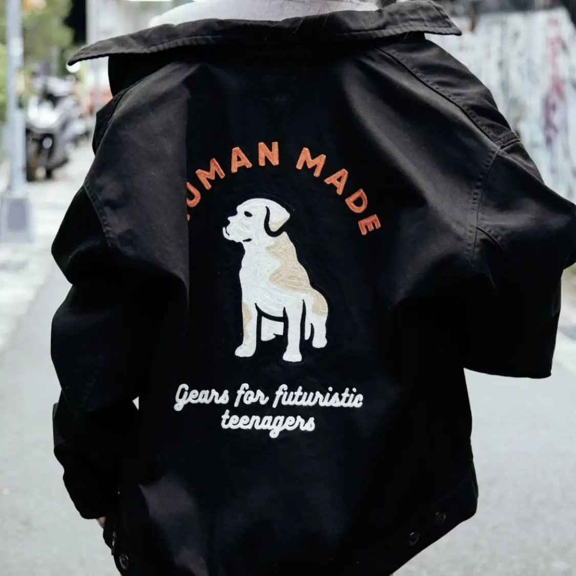 

Humanmade Embroidered letter denim jacket, men's and women's retro fashion clothes