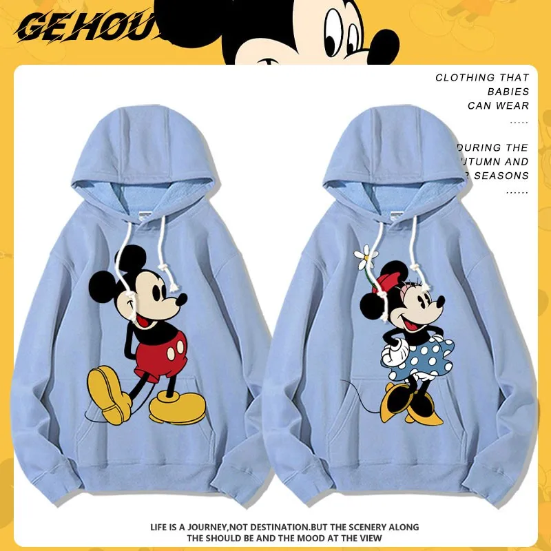 

Disney Mickey Minnie Hoodie Couple Outfit Autumn Cartoon Coat Male Instagram Tide Cartoon Clothes