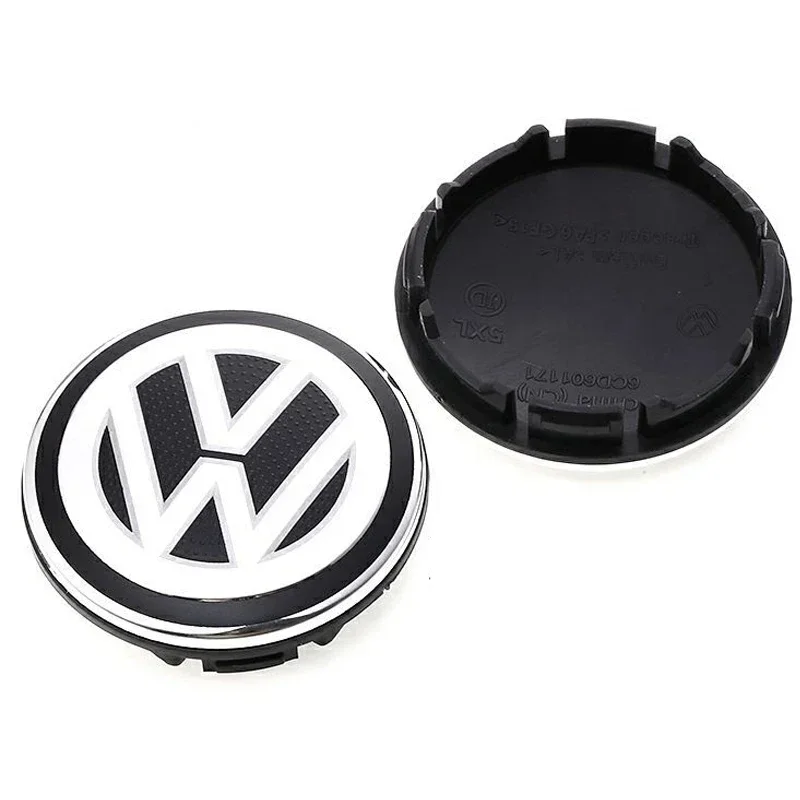 4pcs 55mm 56mm 65mm 63mm Car Styling Wheel Center Cap Hub Covers Badge Accessories For VW Volkswagen Golf Sharan Passat Tiguan