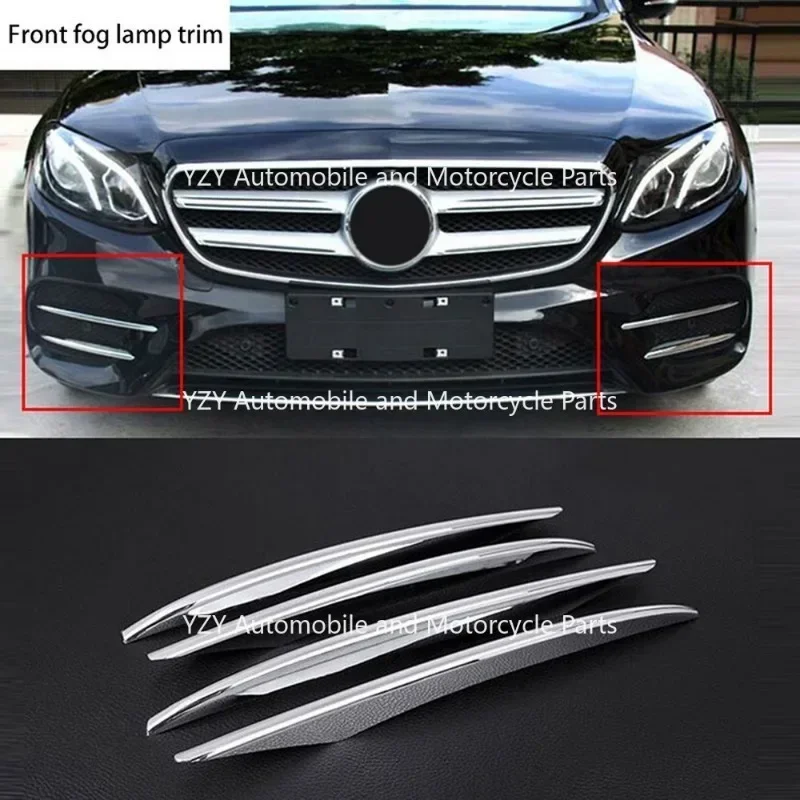 4 PCS for Mercedes Benz E Class W213 AMG  Exterior Accessories Front Fog Light Foglight Grille Frame Bumper Grille Cover Trim