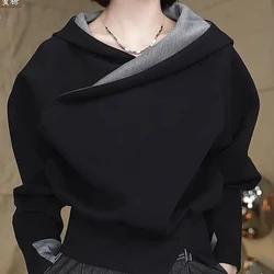 Loose High Quality Hoodies Baggy Plain Hooded Sweatshirt for Women Coat Essential Casual Woman Tops Cheap E Emo Korean Fashion M