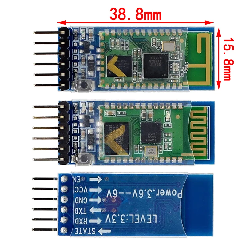 HC-05 HC-06 Master-Slave 6Pin/4Pin Anti-Reverse, Integrated Bluetooth Serial Pass-Through Module, Wireless Serial for Arduino