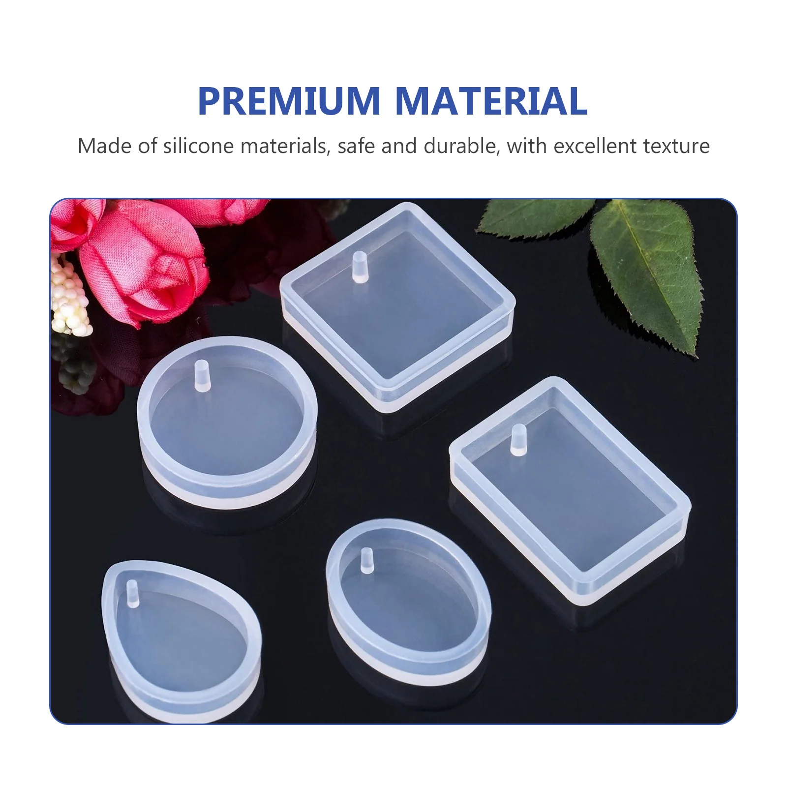 1 set 1 Set Pendant Mold Geometric Flexible Pendant Mold Keychain Charm Resin Diy Craft Making Molds For Jewelry Handmade Decor