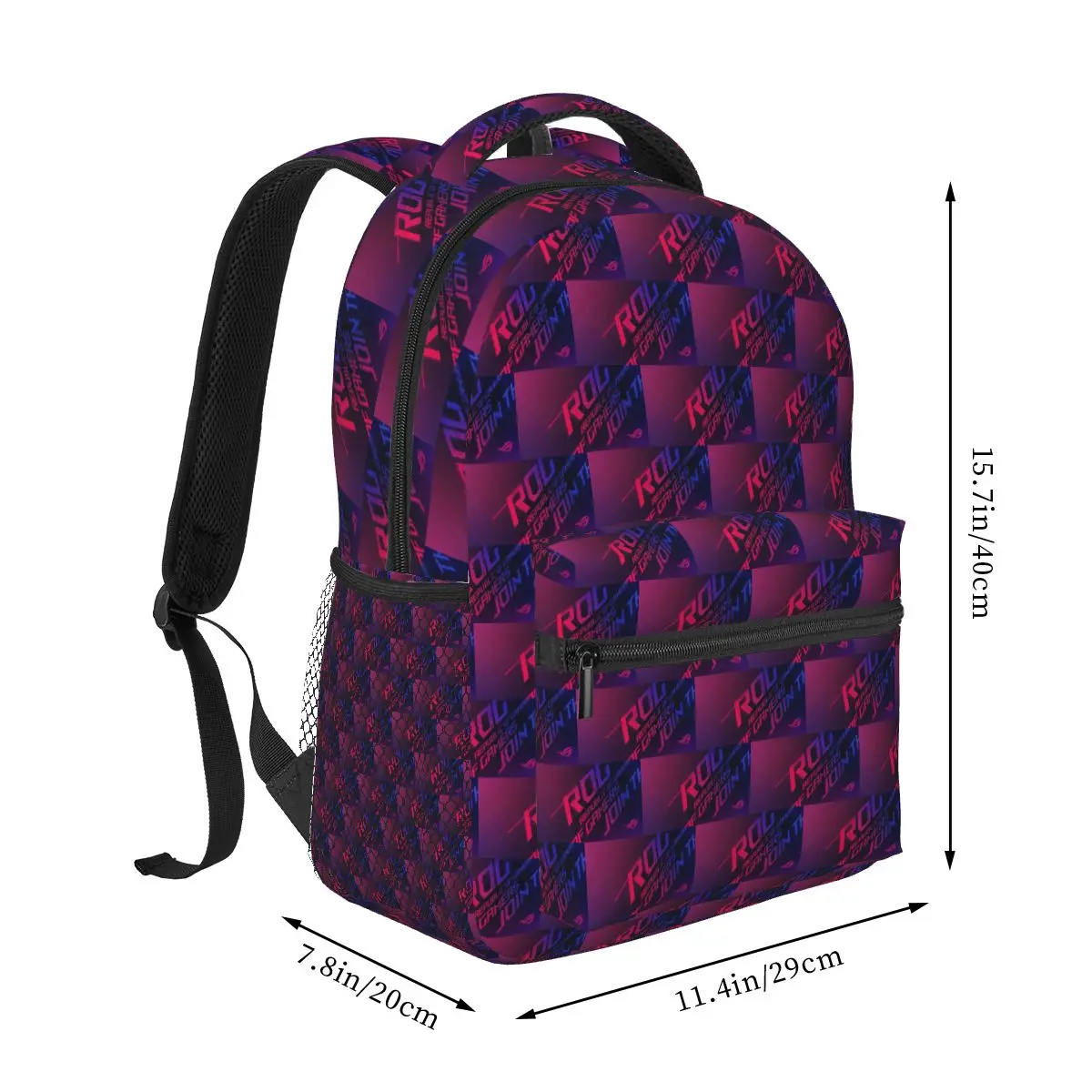 Join The Republic Of Gamers ROG Asus Backpack Student Boys Girls BookBag Kids School Bag Laptop Shoulder Bags for Men Women
