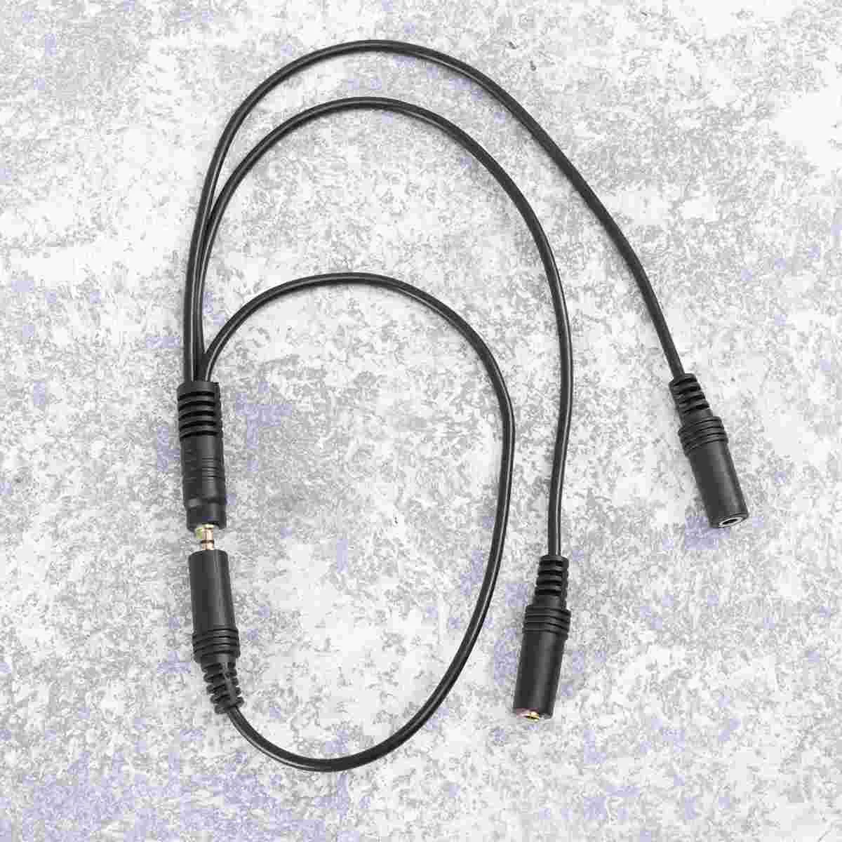 Head Phones Splitter Cable 35mm Audio Headwear Headphone and Microphone Jack for Headset