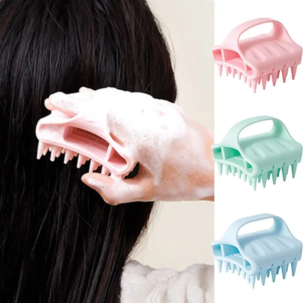 

Portable Silicone Shampoo Brush Handheld Hair Growth Exfoliating Hair Brush Wet or Dry Brushing Comfortable Head Scalp Massager