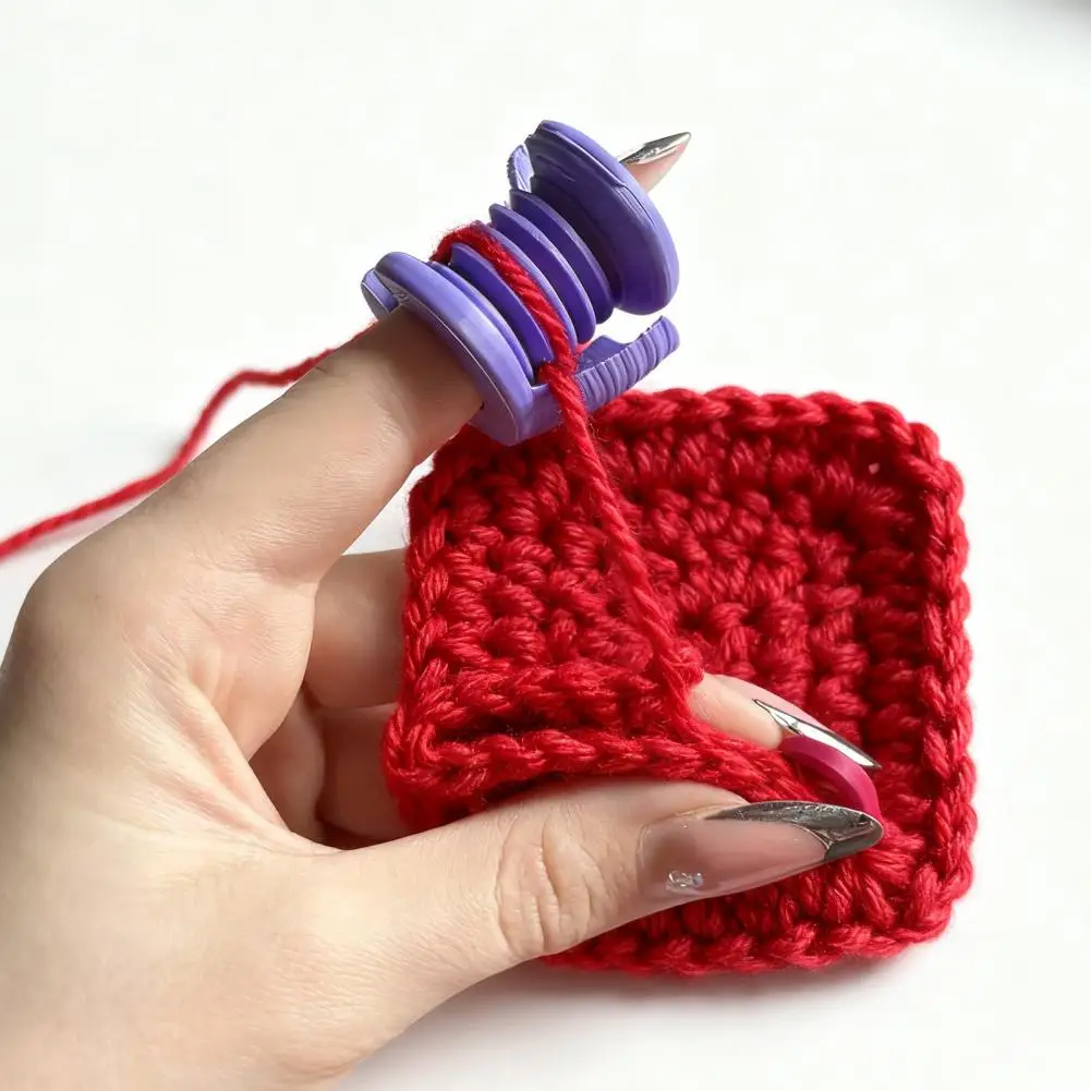 Knitting Finger Guard Slip-resistant Crochet Aid Finger Crochet Guide 3d Printed Yarn Holder Crochet for Beginners for Knitters
