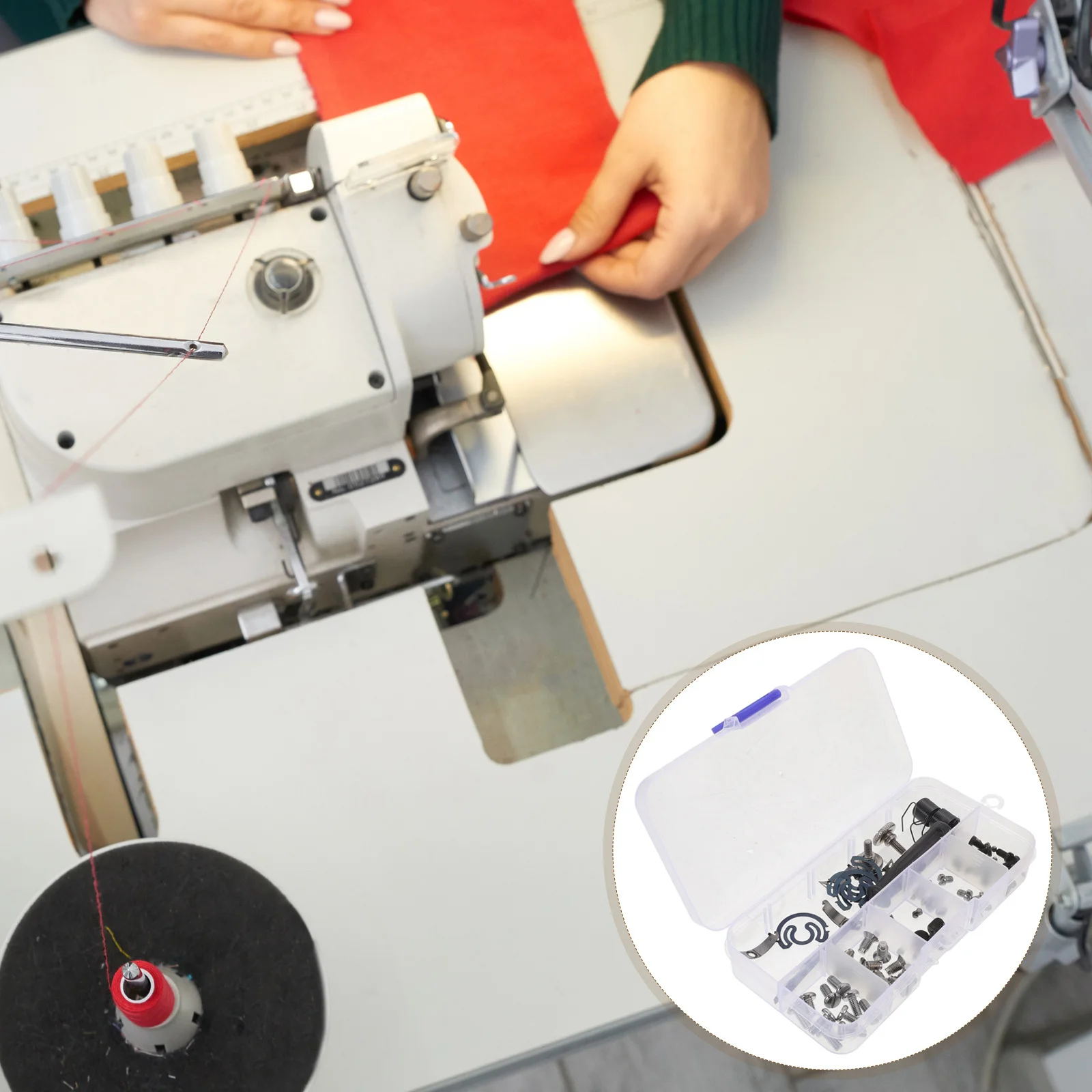 

1Set Sewing Machine Accessories Precision Replacement Screw Set Metal Fasteners for Bobbin Case Spring and Needle Plate DIY