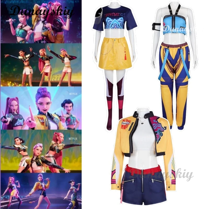 

Anime KPop Zoey Mira Rumi Cosplay Costume for Women Cosplay Demon Hunters Fantasy Roleplay Outfits Halloween Carnival Party Suit