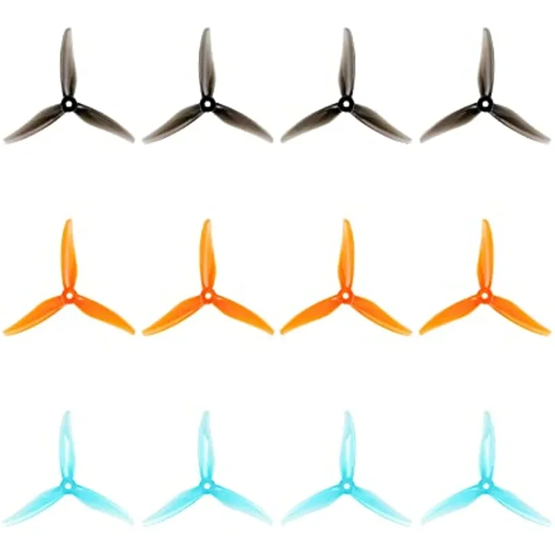 BETAFPV 12pcs Gemfan 51466 MCK V2 3-Blade Propellers with 5mm Shaft Hole Compatible 2207-2306 Brushless Motors 3 Colors 6CW 6CCW