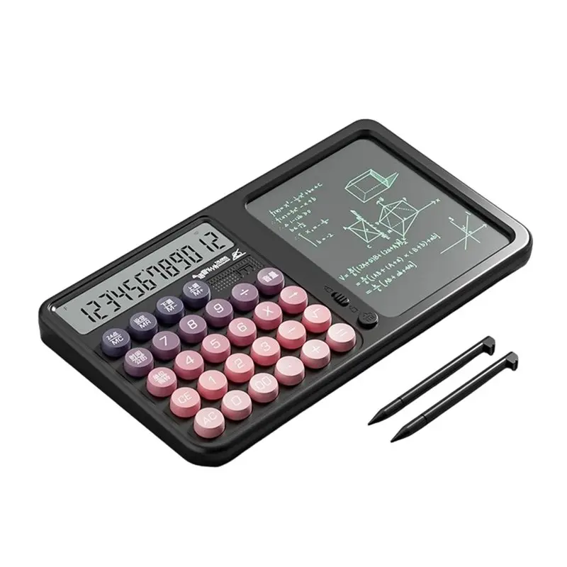 

AED7-Colorful Voice Calculator With Writing Tablet Flexible Keyboard Design For Office School College Students