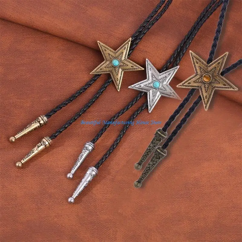 e56a-western-vintage-bolo-tie-cowboy-tie-turquoise-bolo-tie-natives-american-bolo-tie-for-men-cowboy-necktie-star-bolo-tie