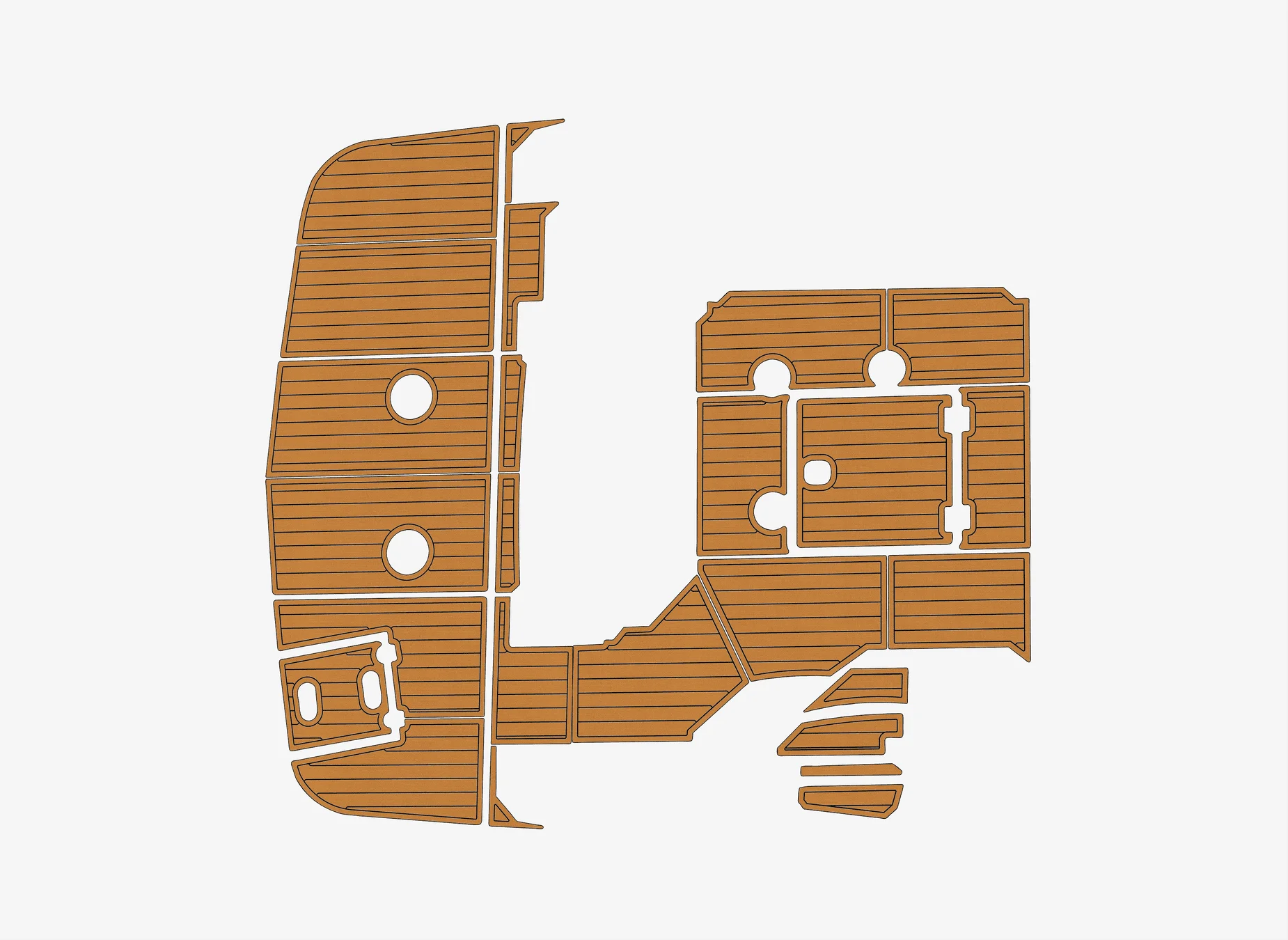 

2013-2016 Cruisers 41 Cantius 1/4 дюйма, 6 мм, пена EVA, Нескользящий морской коврик из тикового дерева из ПВХ, ковер с шагом цвета морской волны, морской пол