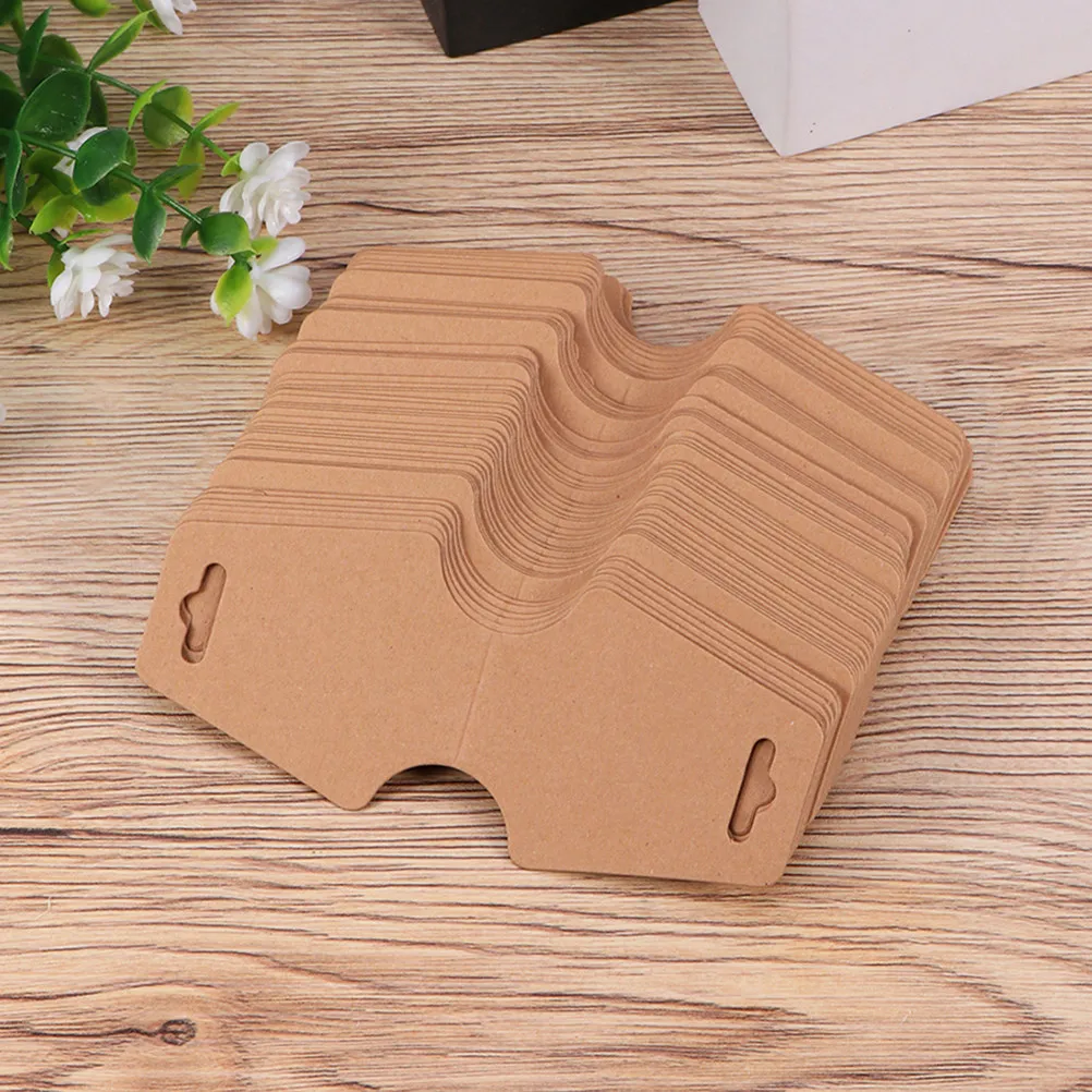 

200Pcs Necklace Display Cards Folding Jewelry Packaging for Bracelets Earrings Hair Band Cards Jewelry Supplies