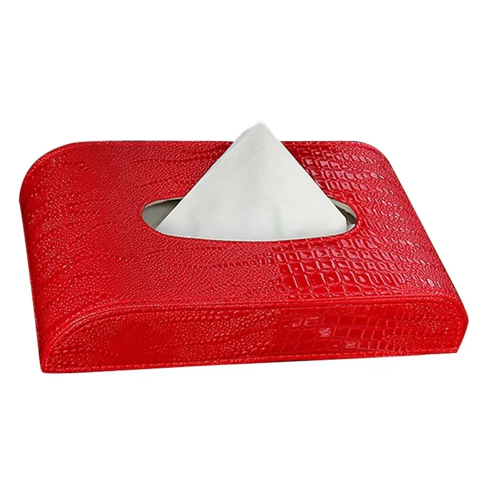 Type Dashboard Towel Paper Cover Case for Home Auto Office Use Red Purple Sexy Snakeskin Pattern Leather Car Tissue Box Block