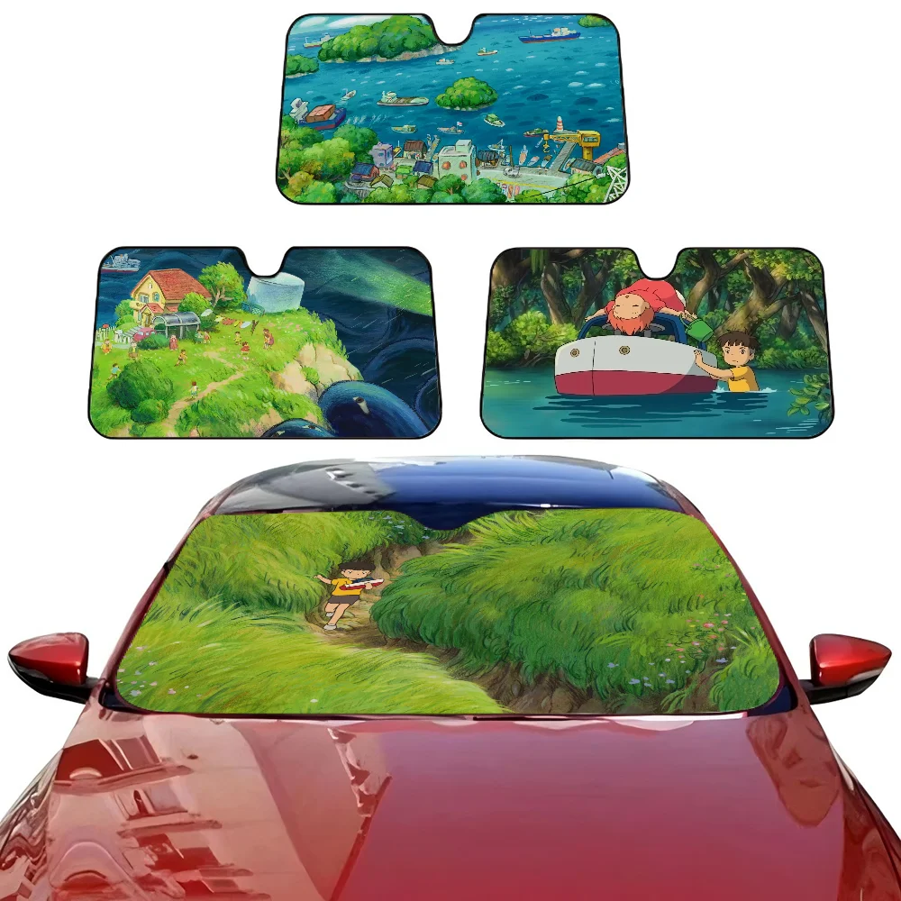 

Pink Loli Girl Car Sun Shade Front Window Sunshade for Most Sedans SUV Blocks Max Uv Rays Keep Your Vehicle Cool