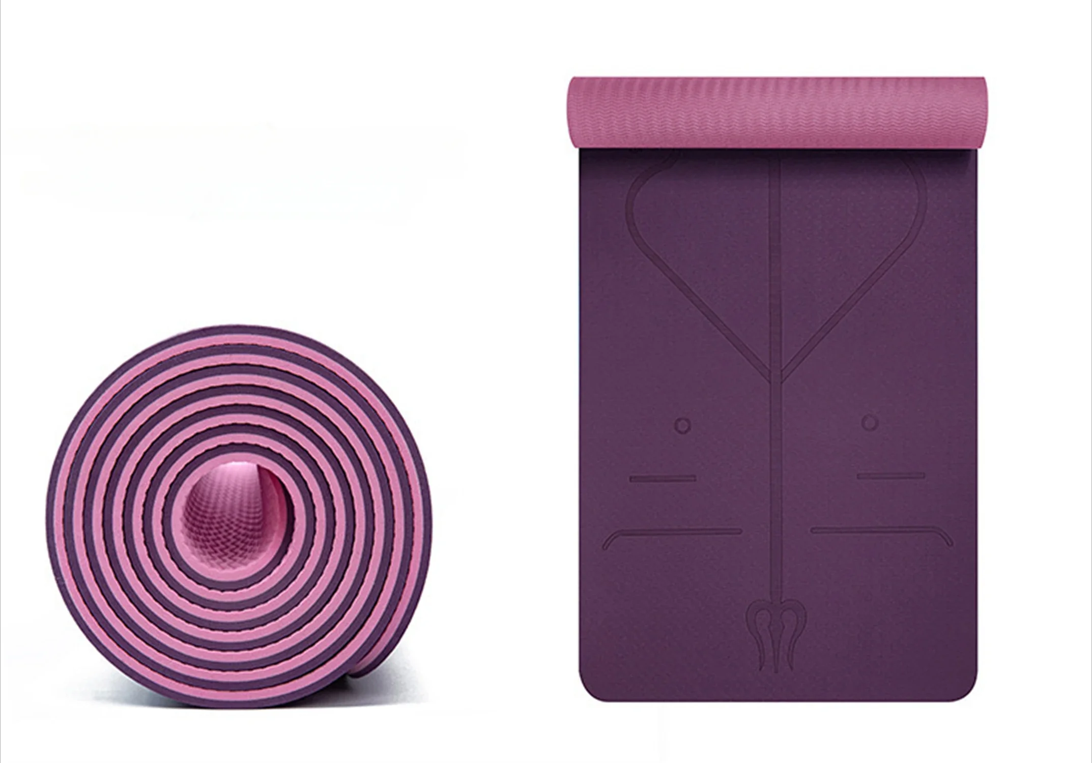 

%a two-color tpe yoga mat lengthened
