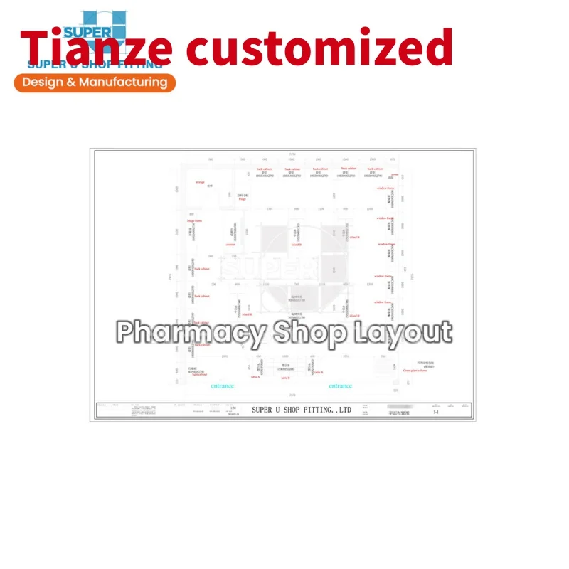 (customized)Retail Pharmacy Store Layout Design Ideas Pharmacy Shop Layout Floor Plan Custom Design Medical Store Layout