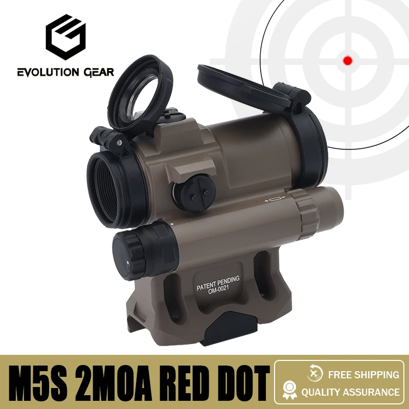 

Evolution Gear 2 MOA Red Dot For Precision And Fast Target Acquisition M5S FDE Sight for Hunting Airsoft Full Markings