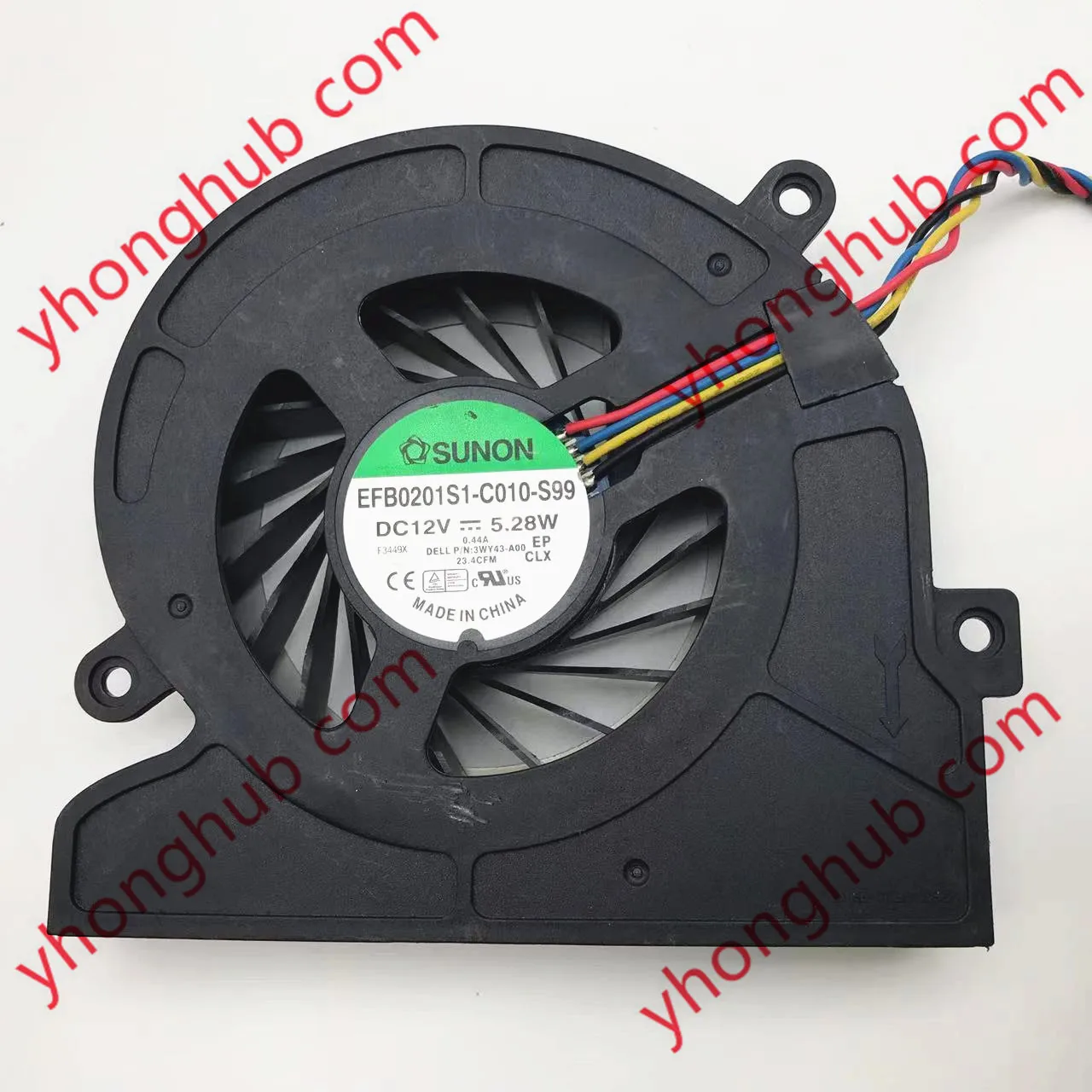 

SUNON 03WY43 3WY43-A00 EFB0201S1-C010-S99 DC 12V 5.28W 4-wire Server Cooling Fan