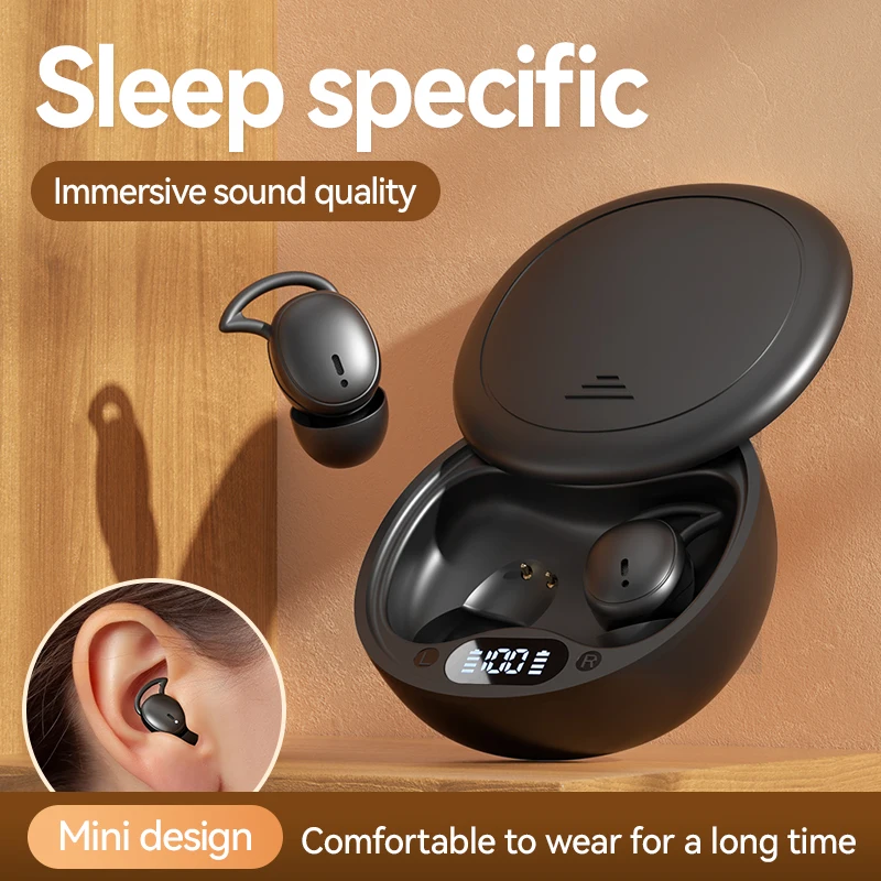 

Sleeping Earbuds Wireless Mini Headphones For Work TWS Bluetooth 5.4 Earphone Stereo Hidden Headsets with Mic HD Call Waterproof