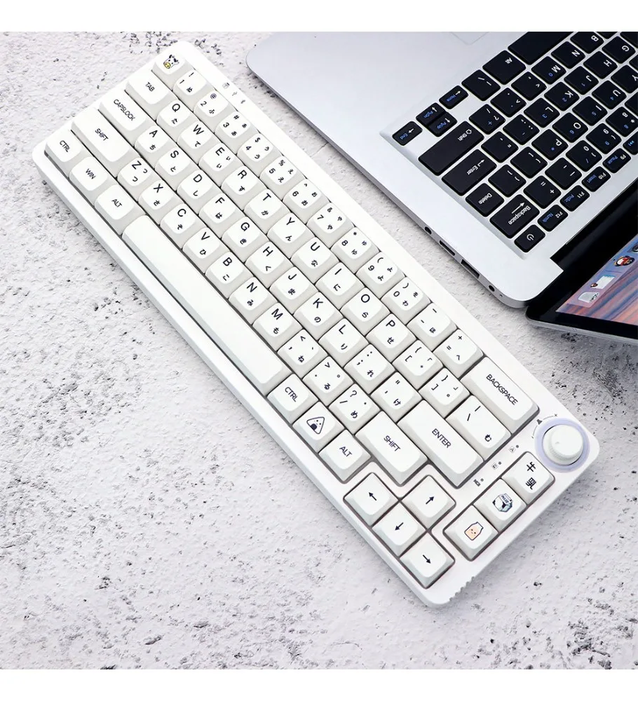 XDA height, milk minimalist keycap heat sublimation 126 keys, suitable for 61/68/104/108 mechanical keyboard