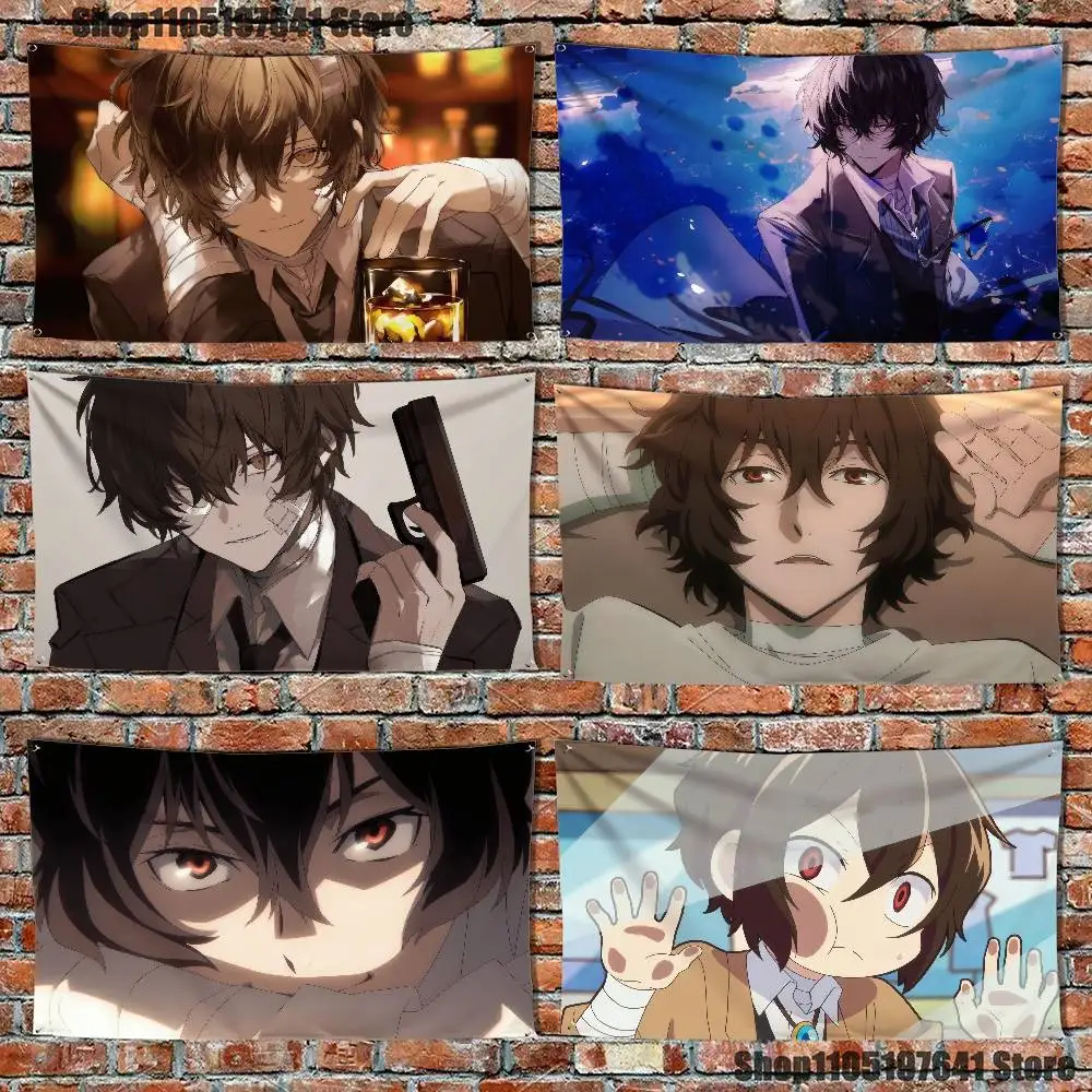 

Anime O-Osamu Dazaies Flag Tapestry Banner For Bedroom Outdoor Living Room Restaurant Bar Wall Decor Party