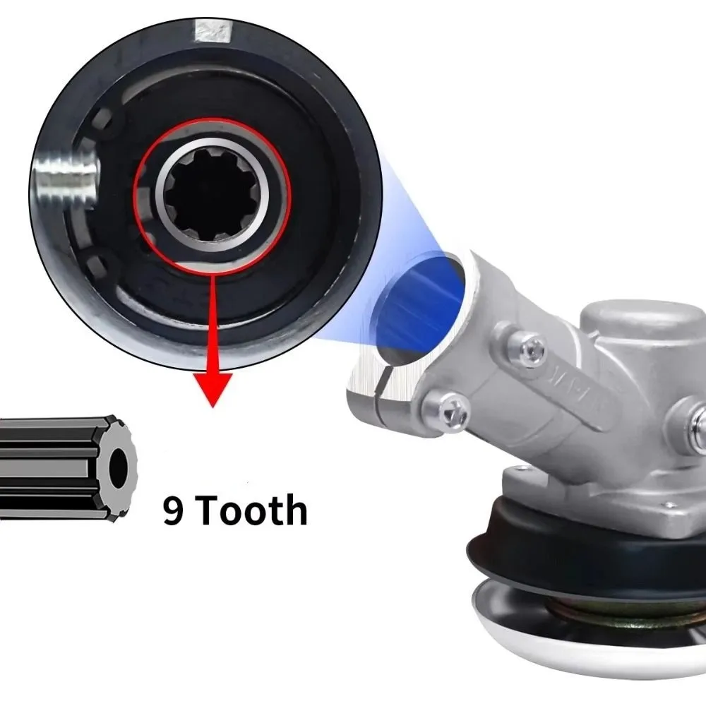 

Strong Compatibility Brush Cutter Trimmer Replacement Square Tooth Wear-resistant 9 Teeth Trimmer Gear Head High-strength