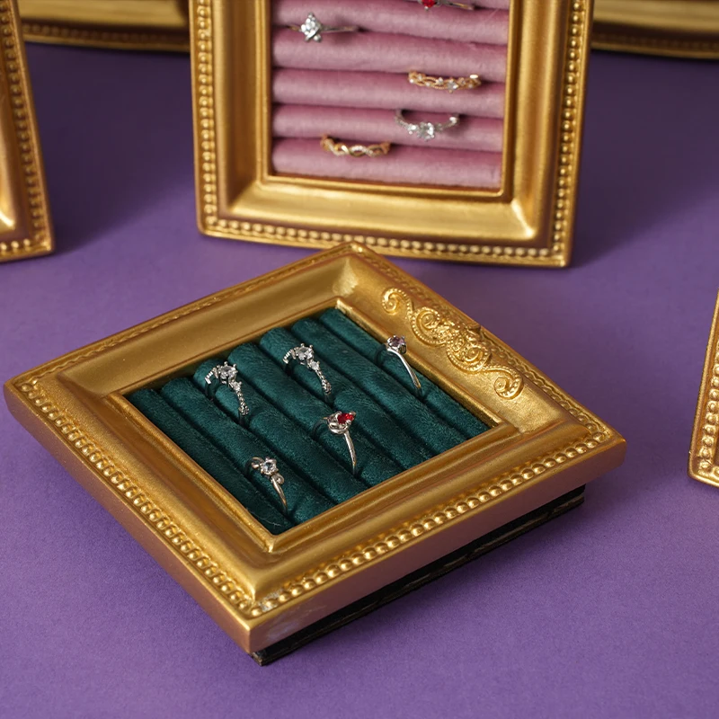 Jewelry display rack, vintage photo frame, ring plate, jewelry store display, storage, photography props, household ornaments