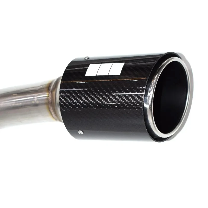 Back Hilux Single Carbon Fiber Tail Tip Muffler Pipe Peormance Exhaust System