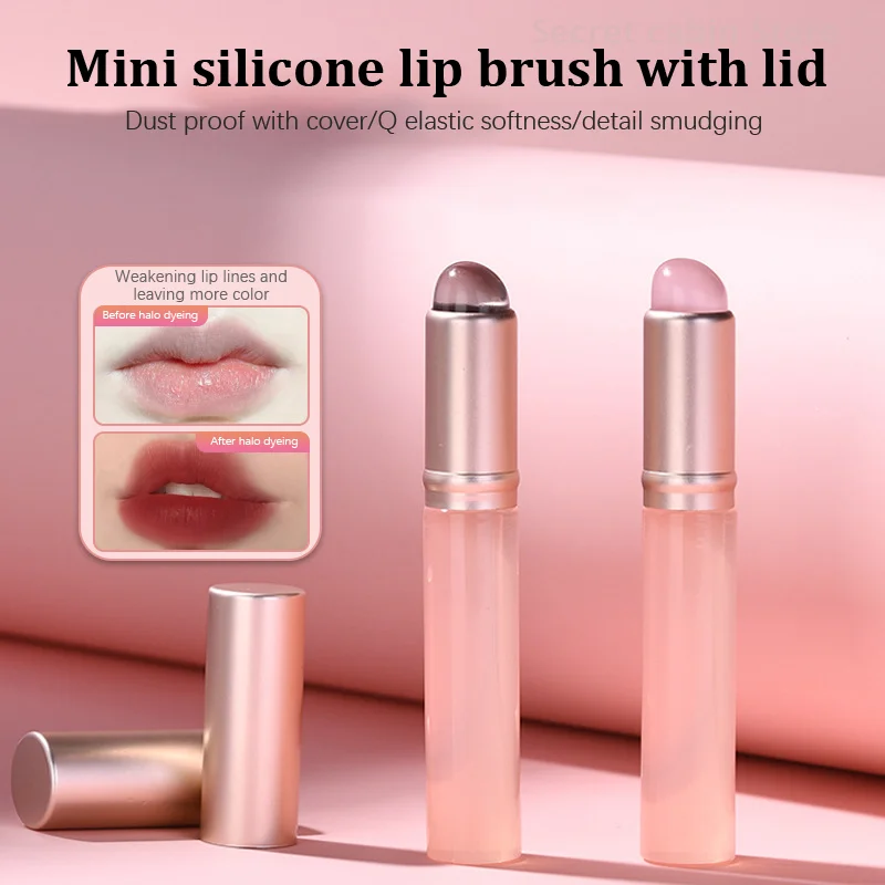 1Pc Aggiornamento Silicone Lip Correttore Pennelli per trucco Pennello in silicone per balsamo per labbra Lucidalabbra Rossetto Pennello multifunzione