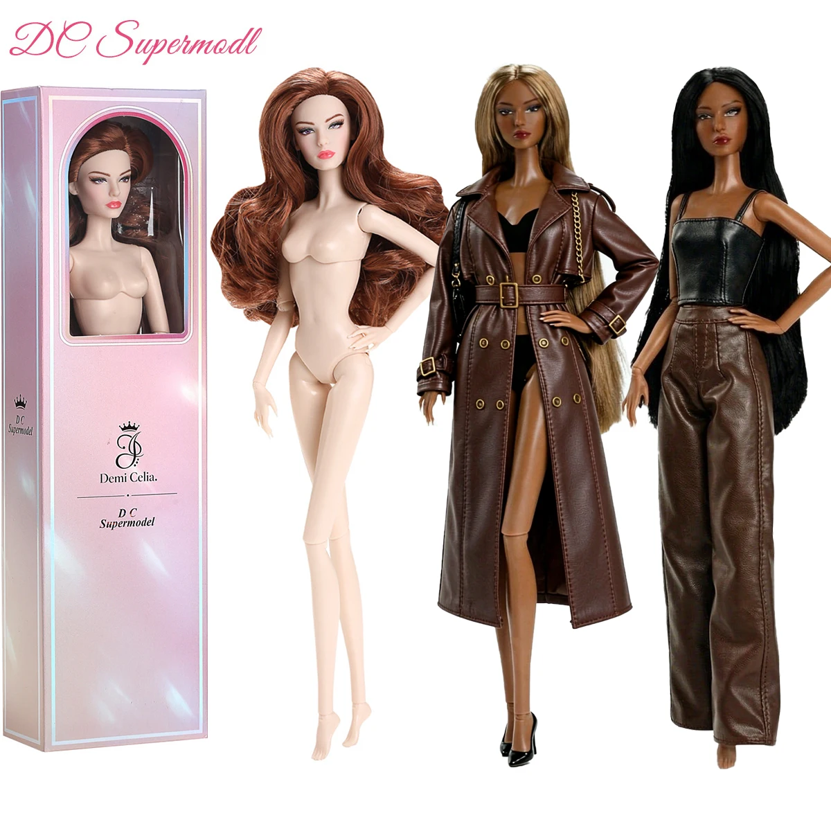 1/6 High Quality 2nd Gen Supermodel Doll Fashion Freckle Make-up Red Lips 32cm 14Joints Normal/Dark Skin 1/6 FR Collectible Doll