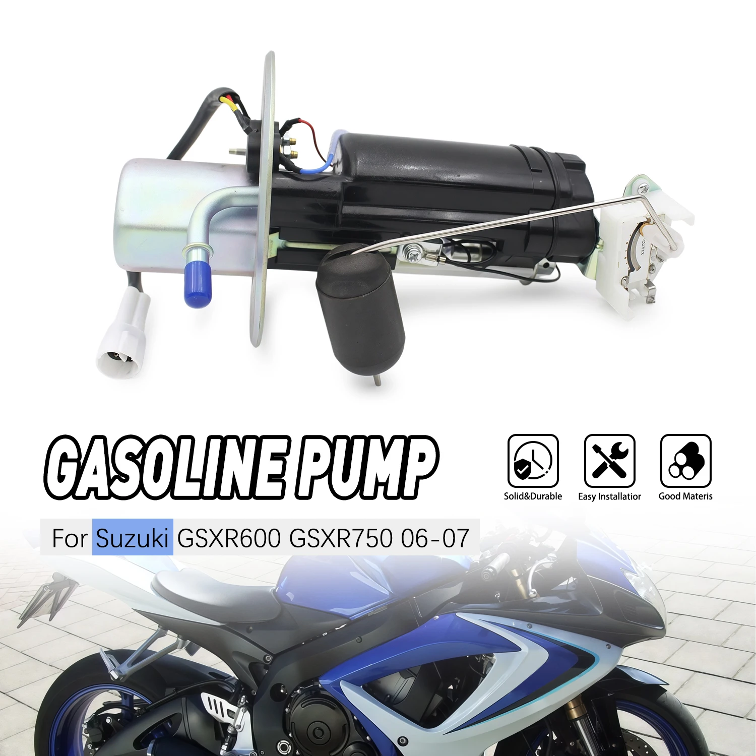 Fuel Pump Module Assembly Compatible 1510001H00 For Suzuki GSXR600 GSXR750 2006 2007 15100-01H00