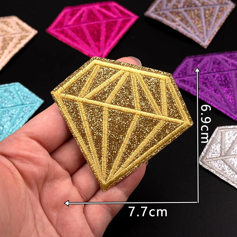 Embroidery Glitter Diamond Patches On Clothes Thermoadhesive Patches For Fashion Women\'s Apparel Shoes Hat Bags DIY Stickers