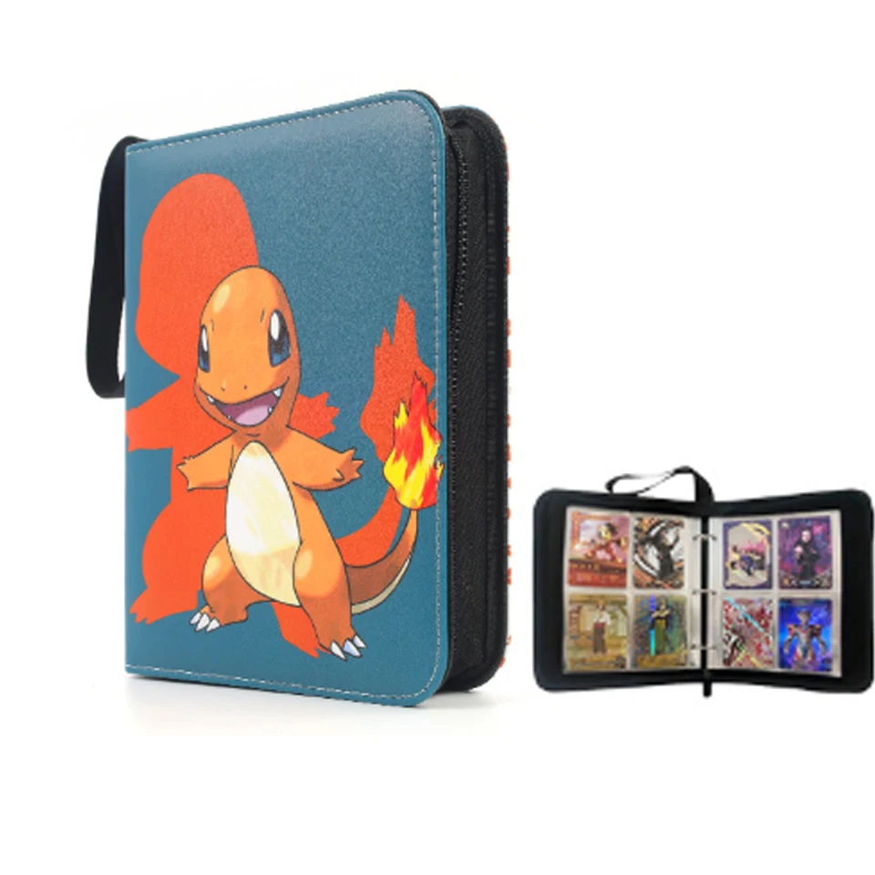 2026 NIEUWE Potdemiel 400 STKS Poke moned! Album nietmachine fotokaart PU rits album kaart geschikt voor transactie kaart fotokaart *****