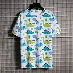 Cool Dinosaur Print Men's Short Sleeve T-shirt Trendy Fashion Graphic T Shirts Tshirt T-shirts for Men Tops Tee Clothing Man