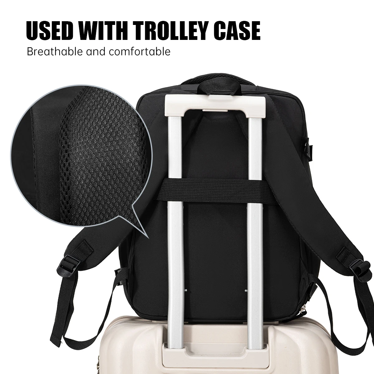 Multifunctional Travel Backpack for Women, Large Capacity, Lightweight Business Backpack for Men, Business Computer Bag with Independent Side Shoe Compartment