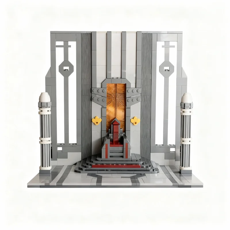 842pcs MOC Star Battle Mandalore Throne Room Model Building Blocks Christmas Gift Toy Architecture Education Collection Creative