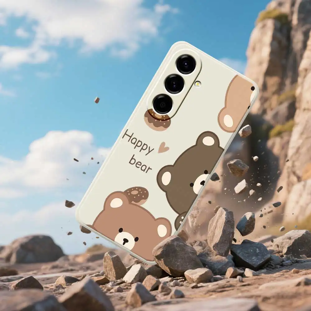 Etui na telefon Cute Bear do Samsung Galaxy A56 A55 A36 A06 A26 A13 A14 A15 A22 A23 A25 A32 A33 A34 A35 A55 A54 A53 A52 A16 5G Cover