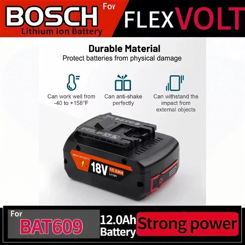 

Original 18V Rechargeable Lithium-ion Battery, Suitable For Bosch, Dewalt And Other Radio Drills/wrenches/screwdrivers⚡