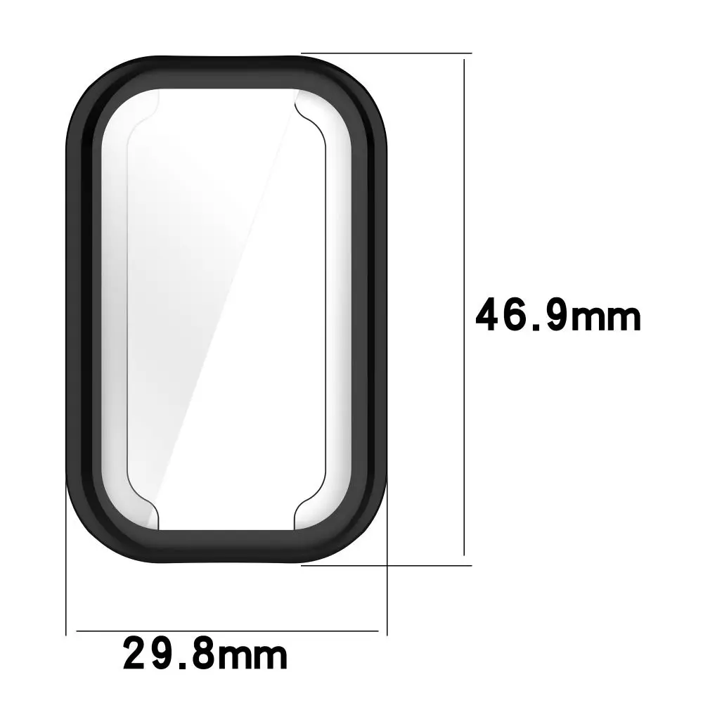 Coque de protection complète en TPU souple, pare-chocs, protecteur d\'écran, accessoires de montre, Xiaomi Band 8 Active, Redmi Smart Band 2