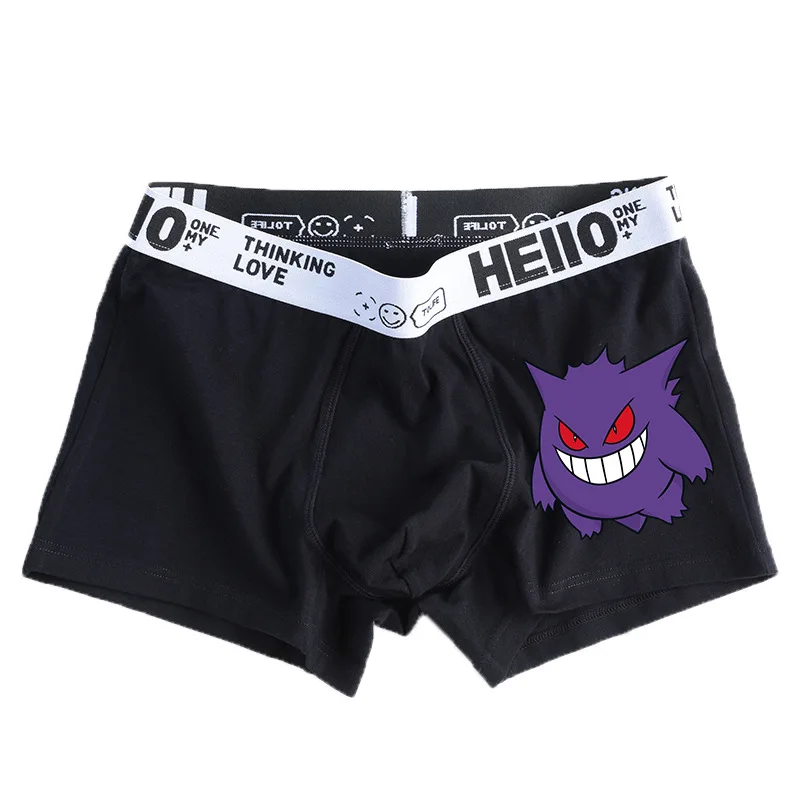 Pokemon Gengar Pikachu Mens Underwear Male Boxers Cotton Anime Prints Fashion New Style Softness Boys Catton Panties Boxershorts