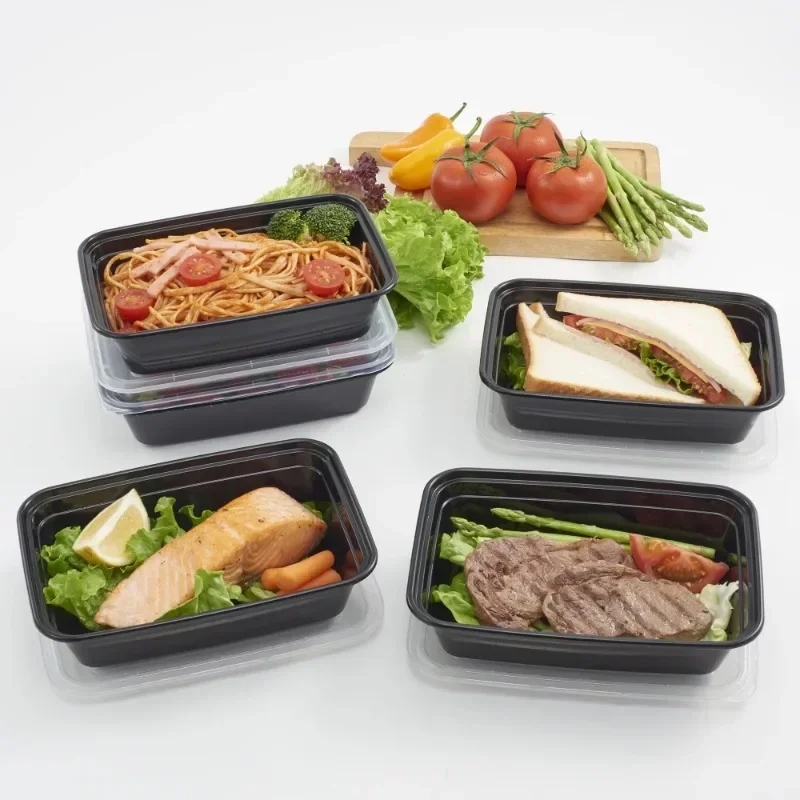 Mainfishing-Black Meal Prep Food Storage Containers, 10 pcs