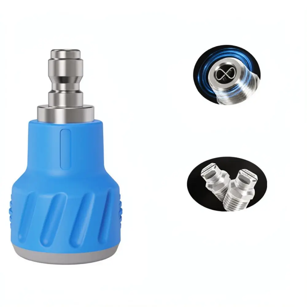 For For TUTU 5000PSI Pressure Washer Nozzle 304 Stainless Steel Tip Soft Silicone Guard Scratch Prevention Washing Part
