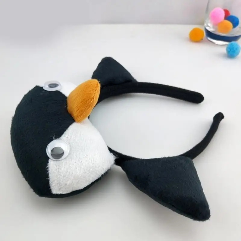 

39BD Stuffed Animal Hairband Women Washing Face Headbands Makeup Hairband