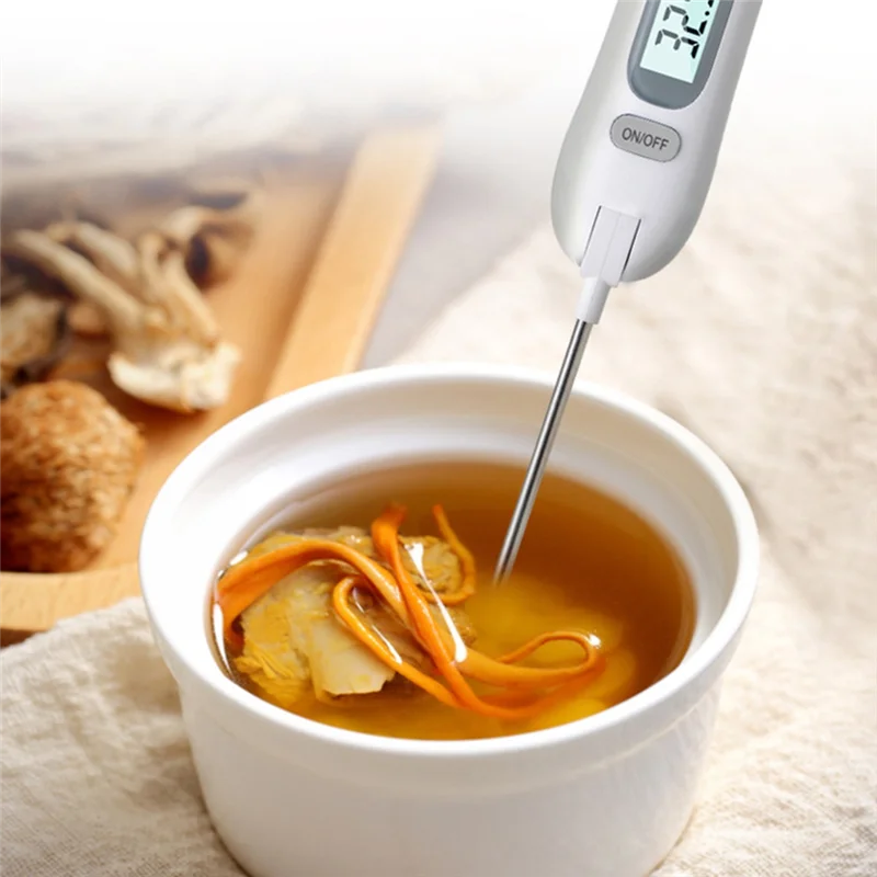 ABLL-Rechargeable Food Thermometer Meat Thermometer Suitable Formeasuring Barbecue Water Temperature Kitchen Baking Withprobe