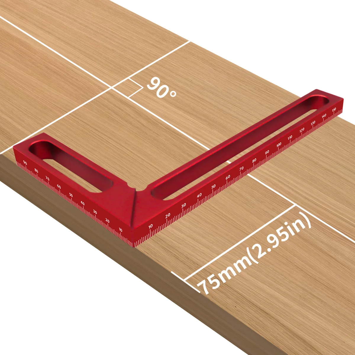 Woodworking L Right Angle Ruler,Aluminium Height Gauge Measuring Tool,90 Degree Right Angle Small Pocket Aluminum Square Ruler